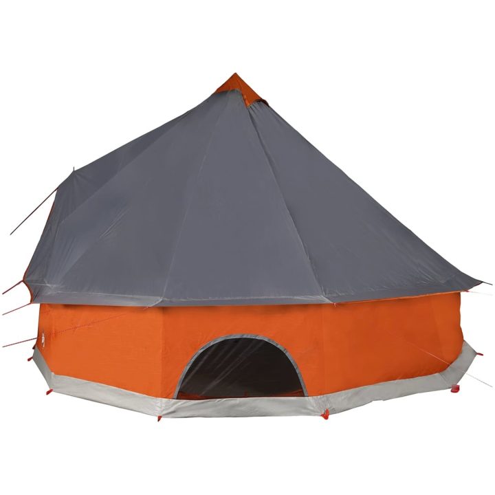 Familjetält tipi 12 person grå och orange vattentätt vidaXL 12 - Person – bild 8
