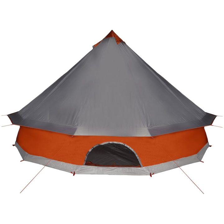 Familjetält tipi 12 person grå och orange vattentätt vidaXL 12 - Person – bild 9