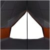 Familjetält tipi 12 person grå och orange vattentätt vidaXL 12 - Person – miniatyr 10