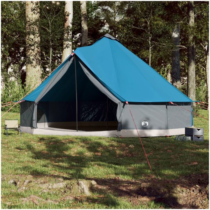 Familjetält tipi 12 personer blå vattentätt vidaXL 12 - Person – bild 3