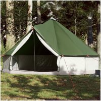 Familjetält tipi 12 personer grön vattentätt vidaXL