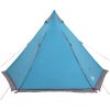 Familjetält tipi 6 personer blå vattentätt vidaXL 6 - Person – miniatyr 6