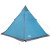Familjetält tipi 6 personer blå vattentätt vidaXL 6 - Person – miniatyr 8
