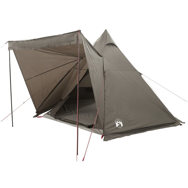 Familjetält tipi 6 personer brun vattentätt vidaXL 6 - Person – bild 3