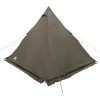 Familjetält tipi 6 personer brun vattentätt vidaXL 6 - Person – miniatyr 7