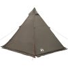 Familjetält tipi 6 personer brun vattentätt vidaXL 6 - Person – miniatyr 8