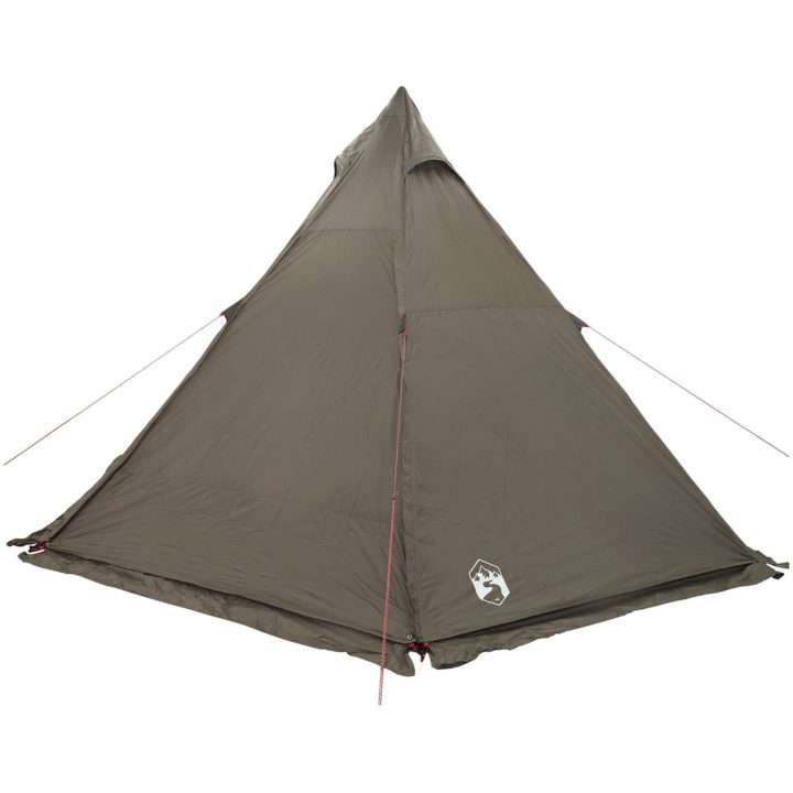 Familjetält tipi 6 personer brun vattentätt vidaXL 6 - Person – bild 8