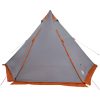 Familjetält tipi 6 personer grå vattentätt vidaXL 6 - Person – miniatyr 6