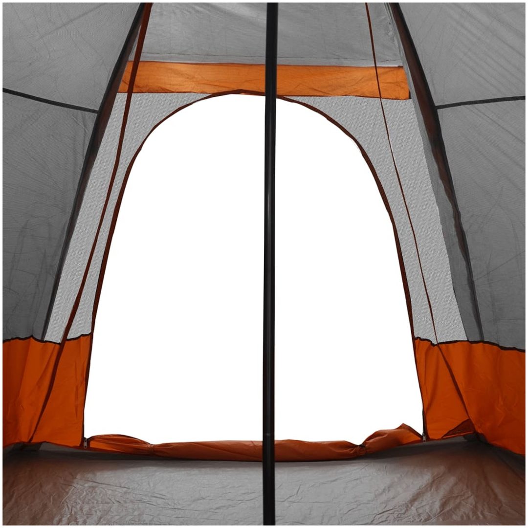 Familjetält tipi 6 personer grå vattentätt vidaXL 6 - Person – bild 10