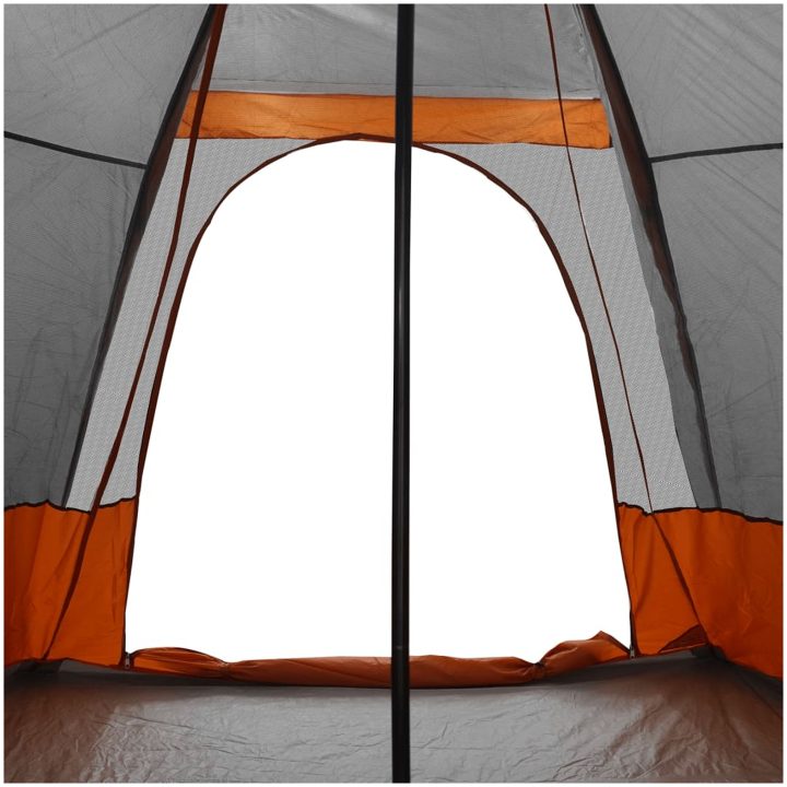 Familjetält tipi 6 personer grå vattentätt vidaXL 6 - Person – bild 10