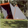 Familjetält tipi 6 personer grå vattentätt vidaXL 6 - Person – miniatyr 1