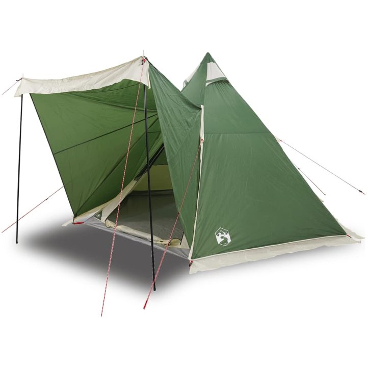 Familjetält tipi 6 personer grön vattentätt vidaXL 6 - Person – bild 2