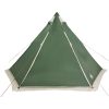 Familjetält tipi 6 personer grön vattentätt vidaXL 6 - Person – miniatyr 6