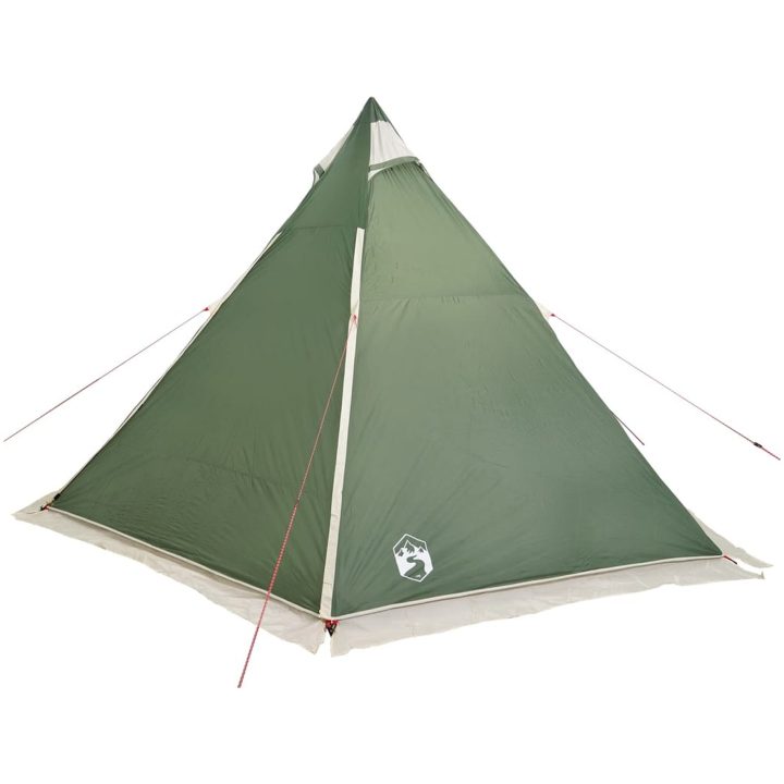 Familjetält tipi 6 personer grön vattentätt vidaXL 6 - Person – bild 8