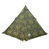 Familjetält tipi 6 personer kamouflage vattentätt vidaXL 6 - Person – miniatyr 8