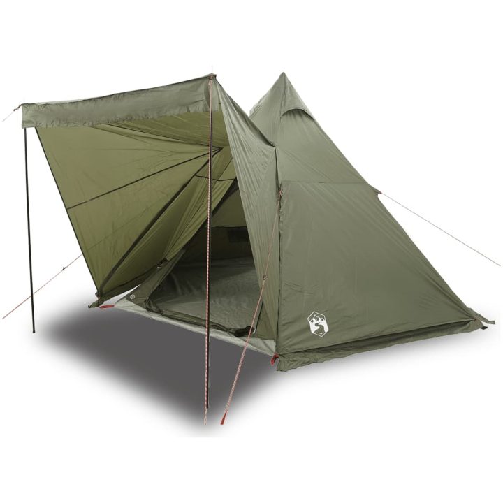 Familjetält tipi 6 personer olivgrön vattentätt vidaXL 6 - Person – bild 2