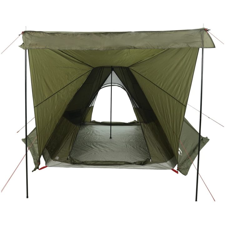 Familjetält tipi 6 personer olivgrön vattentätt vidaXL 6 - Person – bild 5