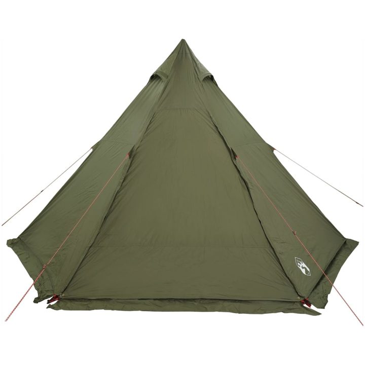 Familjetält tipi 6 personer olivgrön vattentätt vidaXL 6 - Person – bild 6