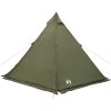 Familjetält tipi 6 personer olivgrön vattentätt vidaXL 6 - Person – miniatyr 8