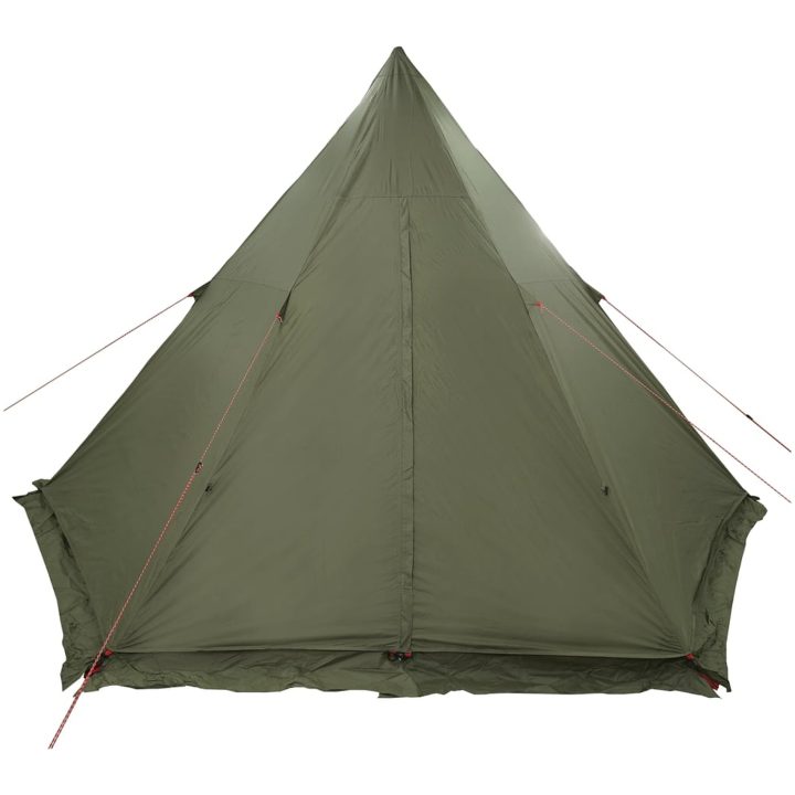 Familjetält tipi 6 personer olivgrön vattentätt vidaXL 6 - Person – bild 9