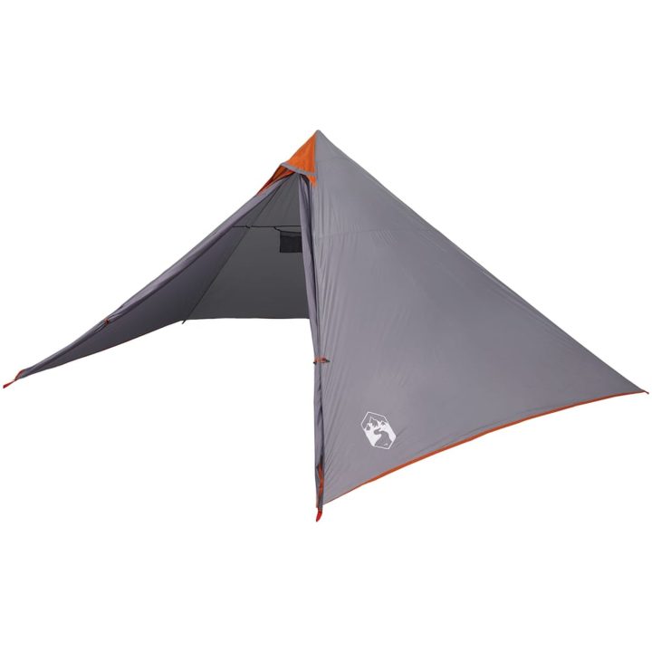 Familjetält tipi 7 person grå och orange vattentätt vidaXL – bild 6