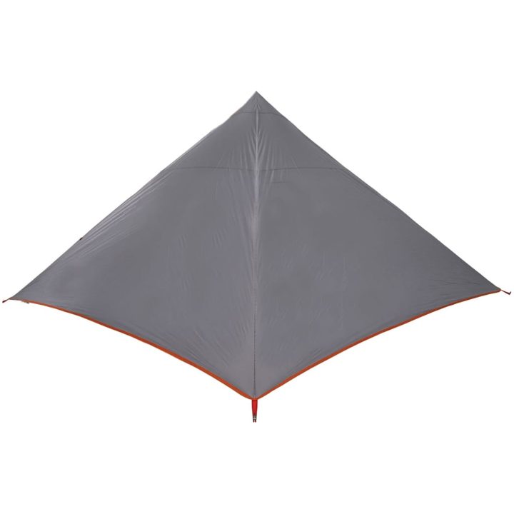 Familjetält tipi 7 person grå och orange vattentätt vidaXL – bild 9