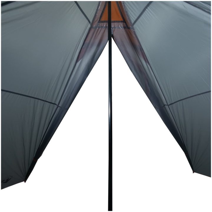 Familjetält tipi 7 person grå och orange vattentätt vidaXL – bild 10