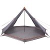 Familjetält tipi 8 person grå och orange vattentätt vidaXL – miniatyr 5
