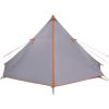Familjetält tipi 8 person grå och orange vattentätt vidaXL – miniatyr 6