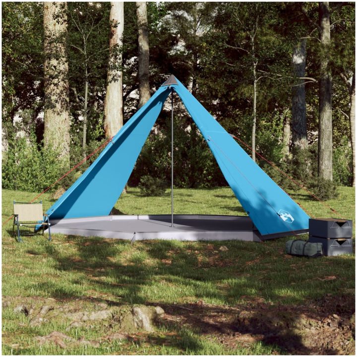 Familjetält tipi 8 personer blå vattentätt vidaXL – bild 3