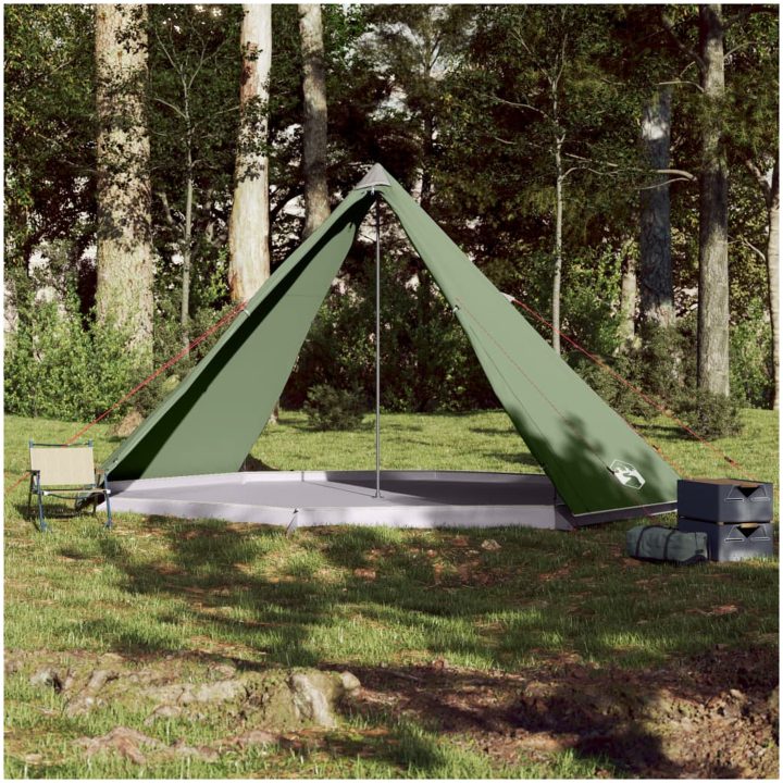 Familjetält tipi 8 personer grön vattentätt vidaXL – bild 3
