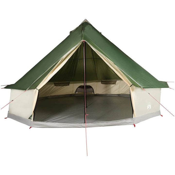 Familjetält tipi grön vattentätt vidaXL 8 personer – bild 6