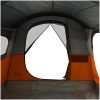 Familjetält tunnel 8 person grå och orange vattentätt vidaXL – miniatyr 12