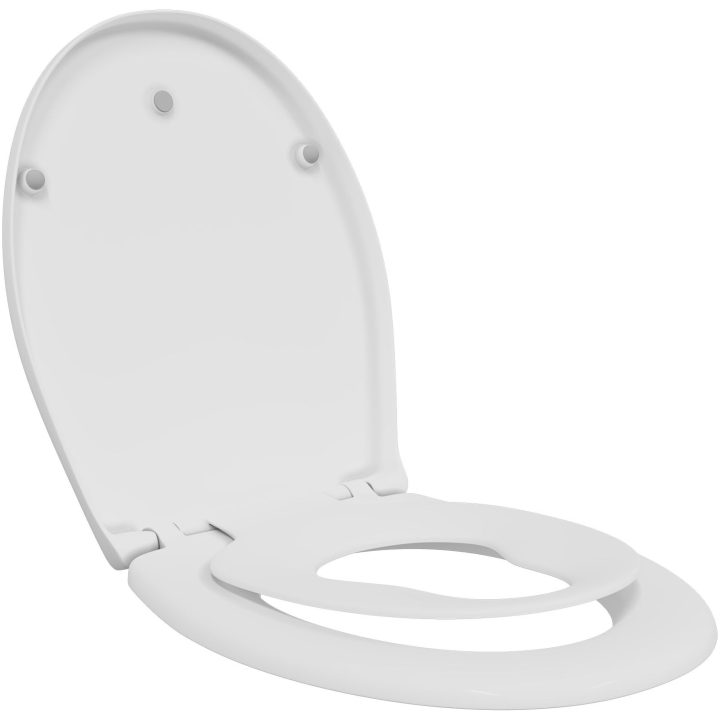 Familjetoalett med barnstol Snabbkoppling Duroplast vidaXL 37 x 44.5 x 4 cm – bild 2