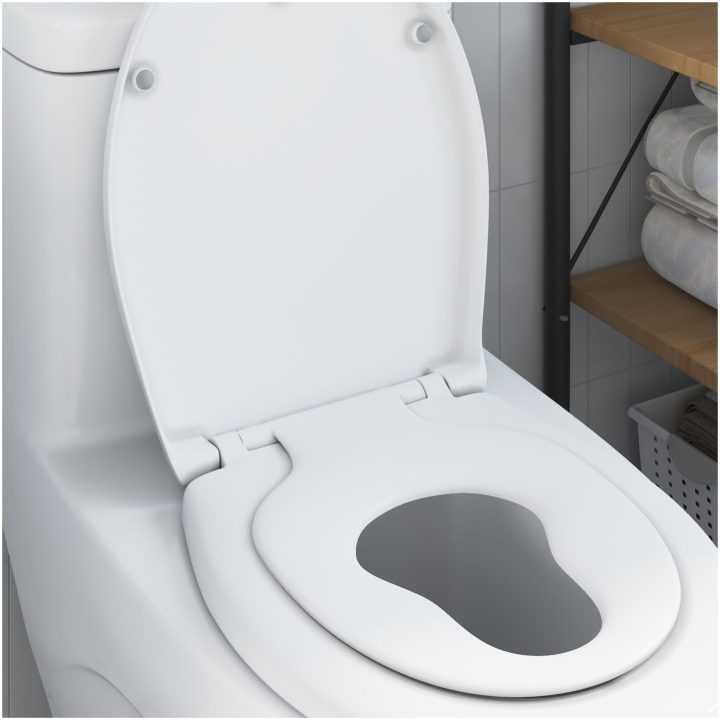 Familjetoalett med barnstol Snabbkoppling Duroplast vidaXL 37 x 44.5 x 4 cm – bild 4