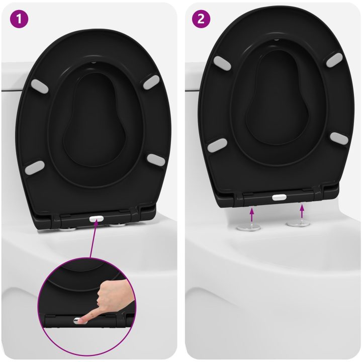 Familjetoalettstol med barnstol Snabbavkoppling Duroplast vidaXL 37 x 44,5 x 4 cm – bild 12