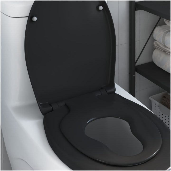 Familjetoalettstol med barnstol Snabbavkoppling Duroplast vidaXL 37 x 44,5 x 4 cm – bild 4