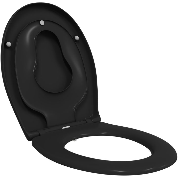 Familjetoalettstol med barnstol Snabbavkoppling Duroplast vidaXL 37 x 44,5 x 4 cm – bild 5