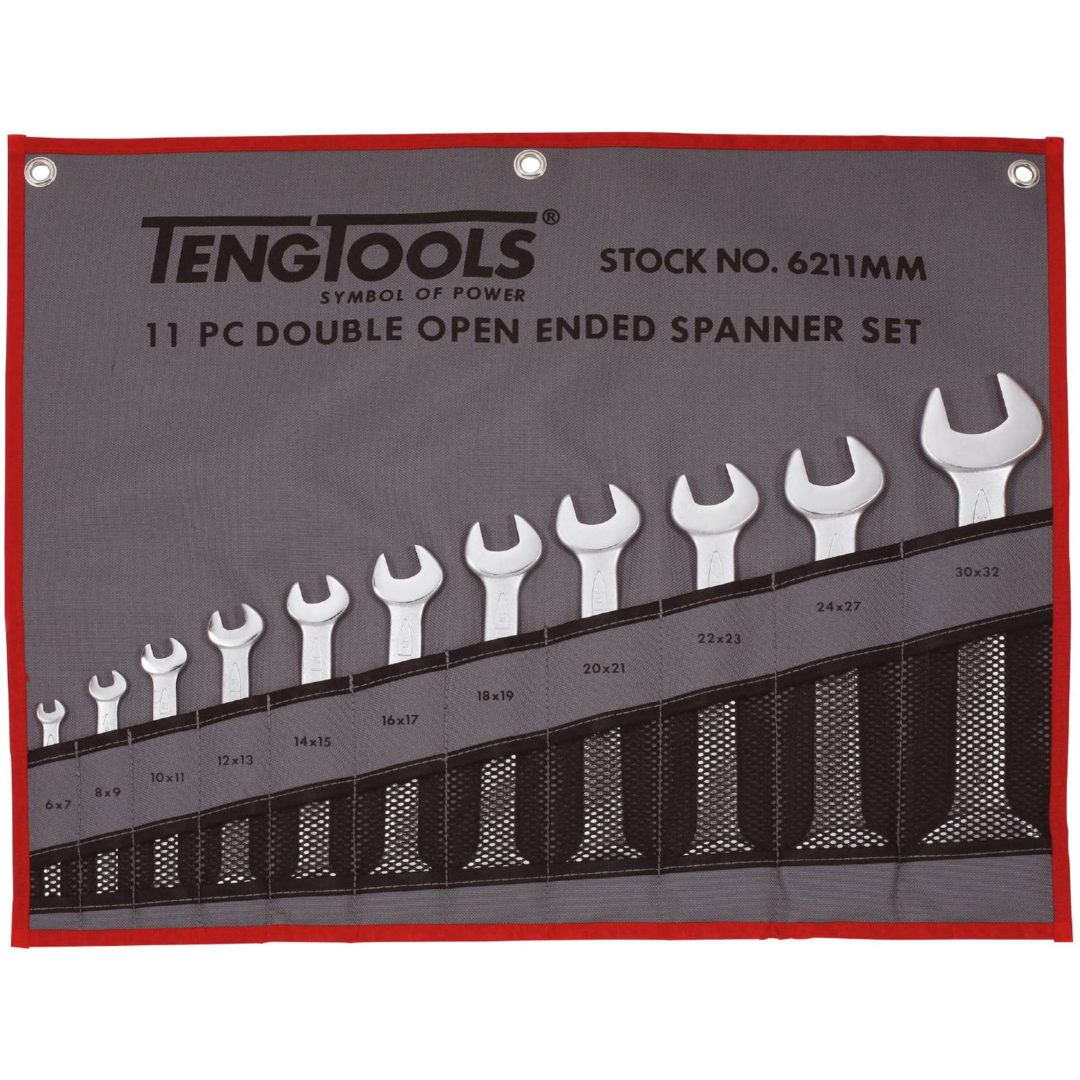 Fasta skruvnycklar i sats 6211MM Teng Tools SKRUVNYCKELSATS MM 11 DEL