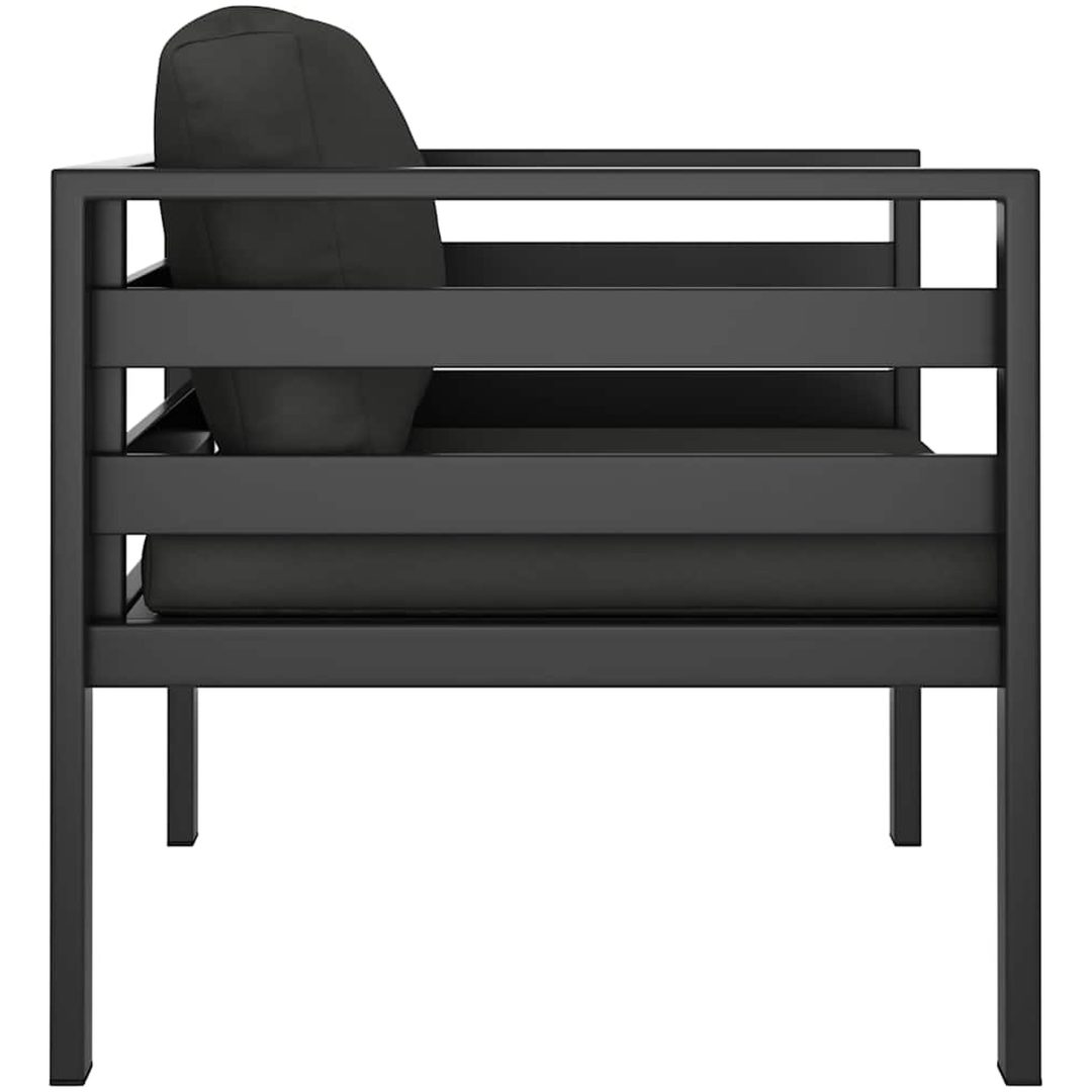 Fåtölj med dynor aluminium antracit vidaXL – bild 4