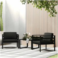 Fåtölj med dynor aluminium antracit vidaXL