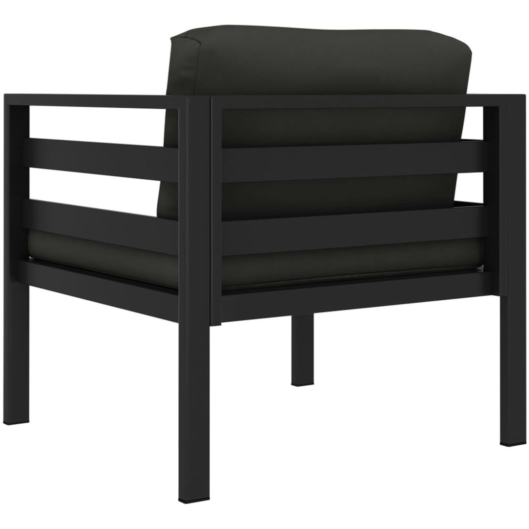 Fåtöljer 2 st med dynor aluminium antracit vidaXL – bild 5