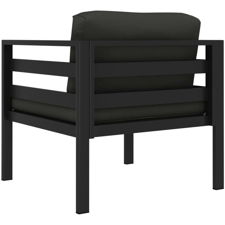 Fåtöljer 2 st med dynor aluminium antracit vidaXL – bild 5