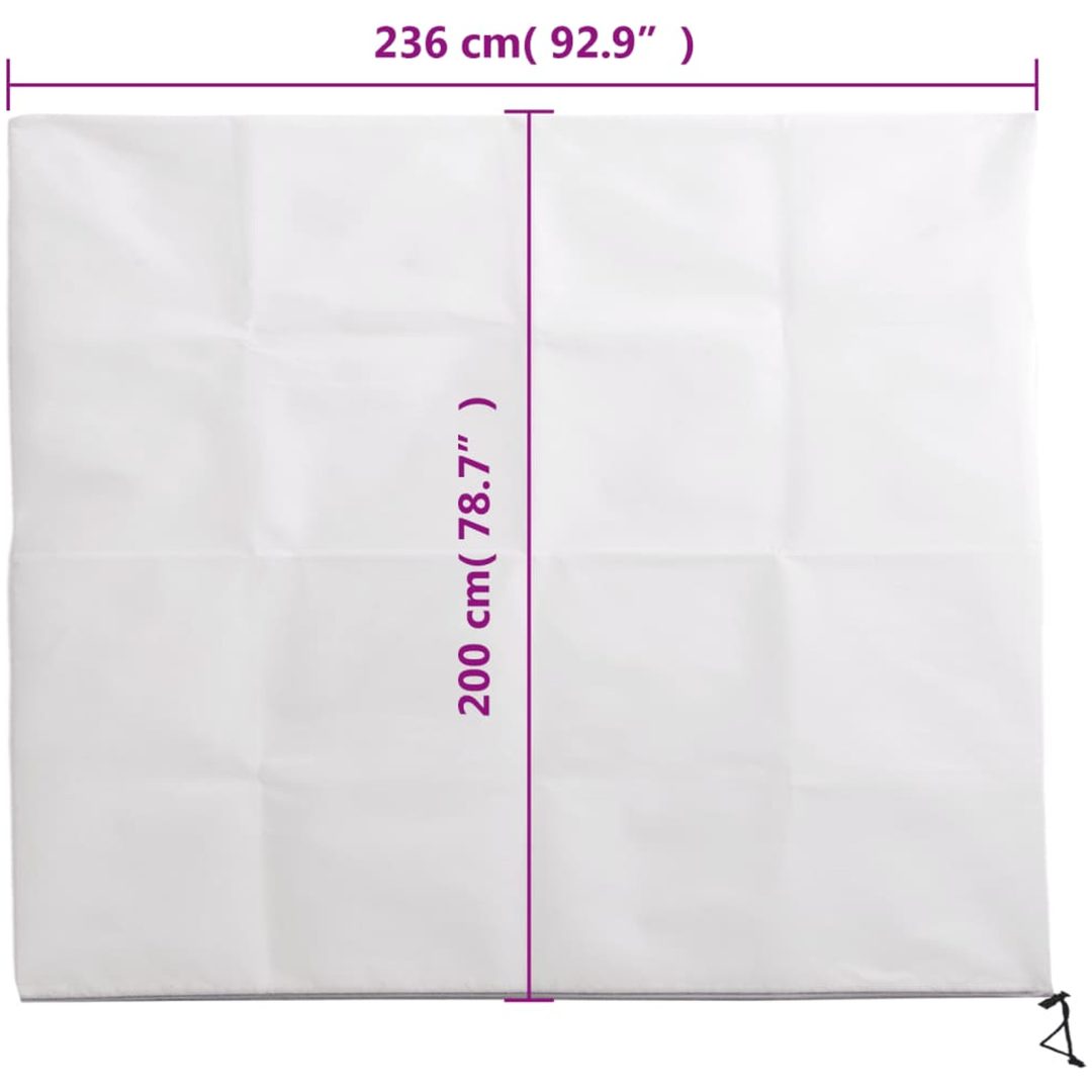 Fiberduk med blixtlås 70 g/m² vidaXL 2.36 x 2 m – bild 9