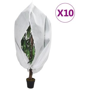 Fiberdukar med blixtlås 10 st 70 g/m² vidaXL