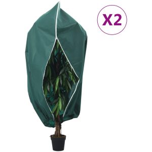Fiberdukar med blixtlås 2 st 70 g/m² vidaXL