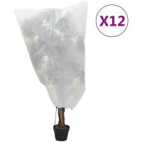 Fiberdukar med dragsko 12 st 70 g/m² 0,8x1 m vidaXL