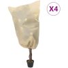 Fiberdukar med dragsko 4 st 70 g/m² vidaXL 0.8 x 0.8 m – miniatyr 1