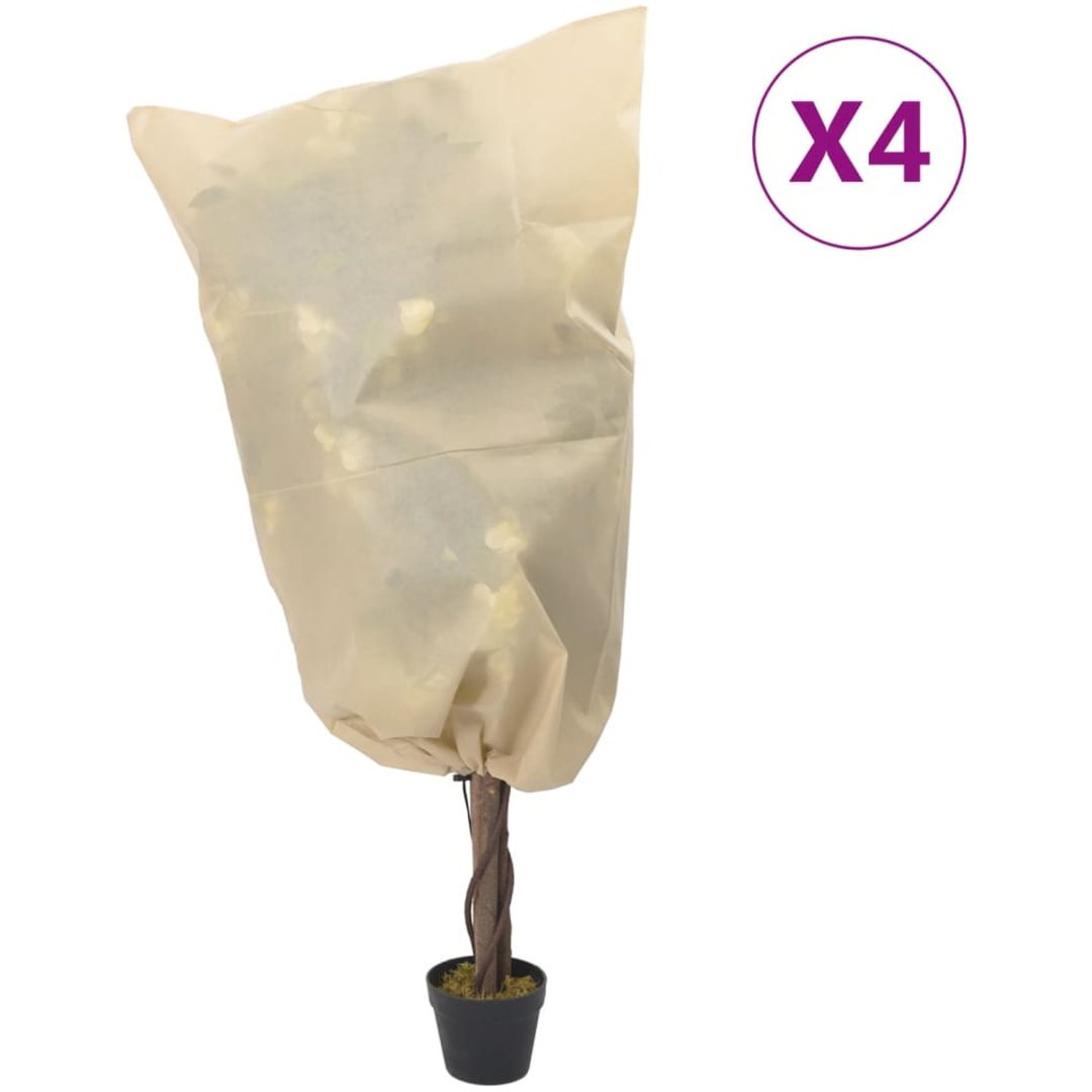 Fiberdukar med dragsko 4 st 70 g/m² vidaXL 0.8 x 0.8 m
