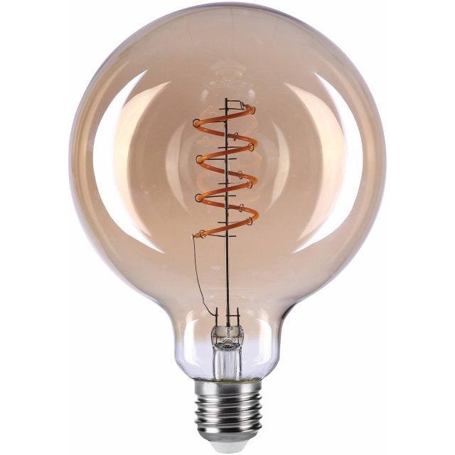 Filament LED-lampa, G125, Amber, 0,6W, E27, 230V, Dim, MB Malmbergs